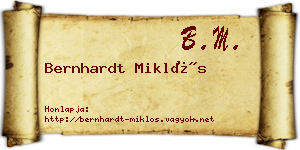 Bernhardt Miklós névjegykártya